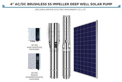 Pompe de puits profond submersible à haute pression de trou de forage de C.C à C.A. de 80m